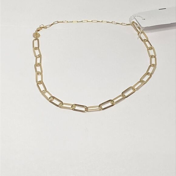Jennifer Zeuner Jewelry 18K Yellow Gold Sterling Silver Chain-Link Necklace - Picture 1 of 6
